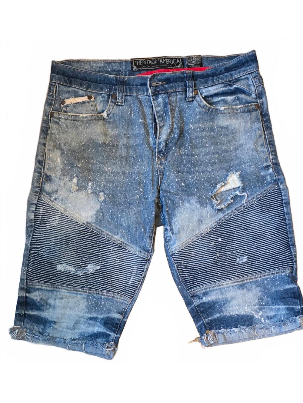 Unisex Heritage America Distillery Denim Shorts Size 36W